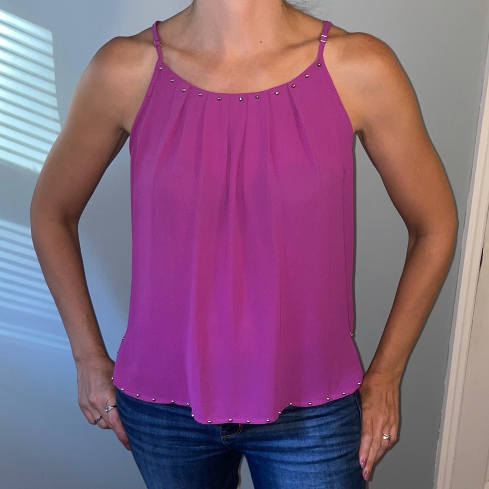 Purple Pixley Flowy Tank Top